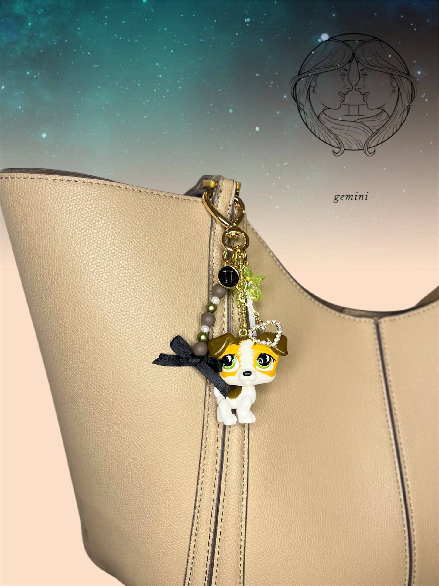 Porte-clé Gémeaux 🖤